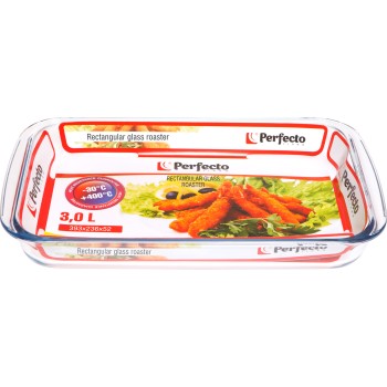 Форма из жаропрочного стекла, 3.0 л, прямоугольная, 393х236х52 мм, PERFECTO LINEA