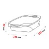 Форма из жаропрочного стекла, 3.0 л, прямоугольная, 393х236х52 мм, PERFECTO LINEA