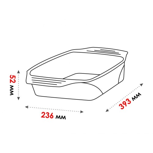 Форма из жаропрочного стекла, 3.0 л, прямоугольная, 393х236х52 мм, PERFECTO LINEA
