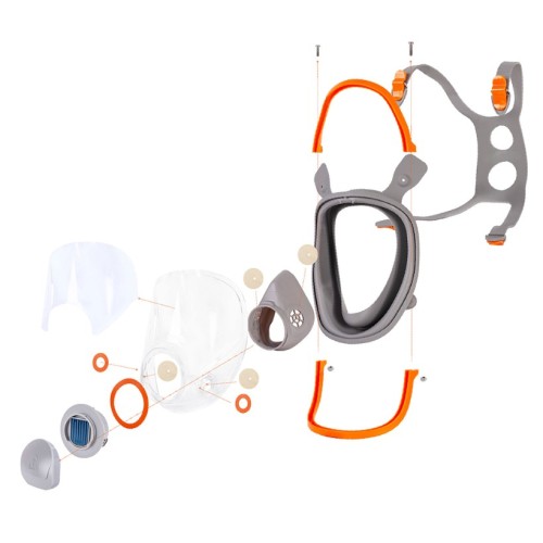Маска полнолицевая без фильтра 5950 Jeta Safety, р-р М