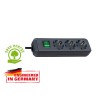Удлинитель 1.5м (3 роз., 3.3кВт, с/з, выкл., ПВС) черный Brennenstuhl Eco-Line