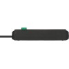 Удлинитель 1.5м (3 роз., 3.3кВт, с/з, выкл., ПВС) черный Brennenstuhl Eco-Line