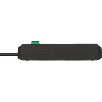 Удлинитель 1.5м (3 роз., 3.3кВт, с/з, выкл., ПВС) черный Brennenstuhl Eco-Line