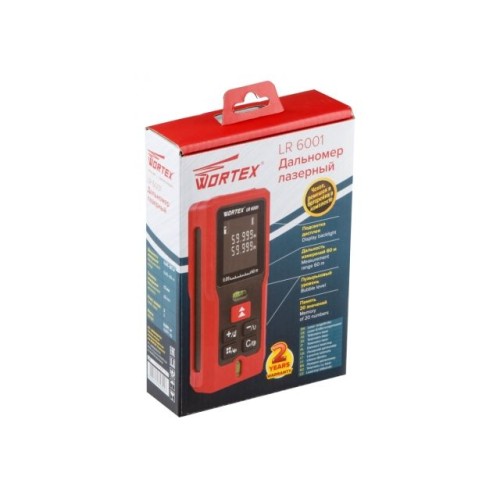 Дальномер лазерный WORTEX LR 6001 в кор., 0.05 - 60 м, +/- 2 мм/м