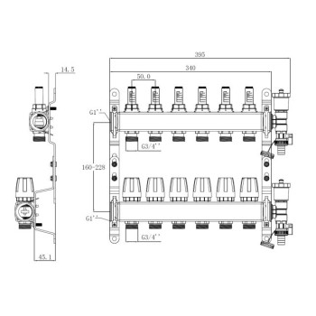 Коллекторная группа AVE136, 6 вых. AV Engineering