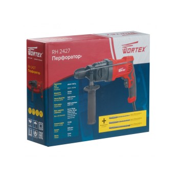 Перфоратор WORTEX RH 2427 в кор. + набор буров 700 Вт, 1.5 Дж, 18 мм