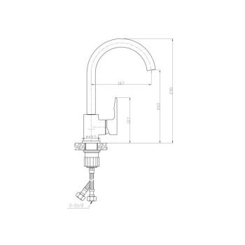 Смеситель для кухни (Lt) D35, серия FOB AV Engineering