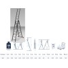Лестница алюм. 3-х секц. 202/475/215см 3х8 ступ., 9,2кг PRO STARTUL (ST9944-08)