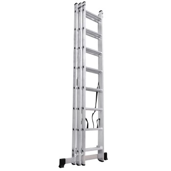 Лестница алюм. 3-х секц. 202/475/215см 3х8 ступ., 9,2кг PRO STARTUL (ST9944-08)