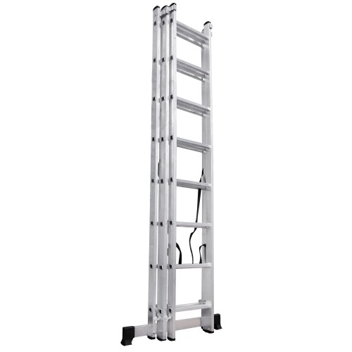 Лестница алюм. 3-х секц. 202/475/215см 3х8 ступ., 9,2кг PRO STARTUL (ST9944-08)