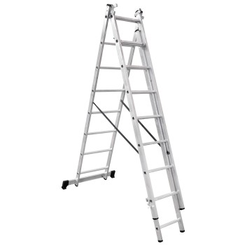 Лестница алюм. 3-х секц. 202/475/215см 3х8 ступ., 9,2кг PRO STARTUL (ST9944-08)