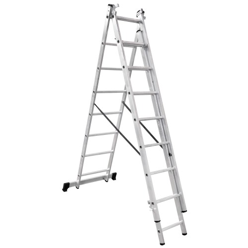 Лестница алюм. 3-х секц. 202/475/215см 3х8 ступ., 9,2кг PRO STARTUL (ST9944-08)