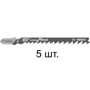 Пилка лобз. по дереву T144D (5 шт.) BOSCH