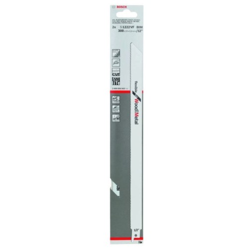 Пилка сабельная по дереву с гвоздями S1222VF (2 шт.) BOSCH