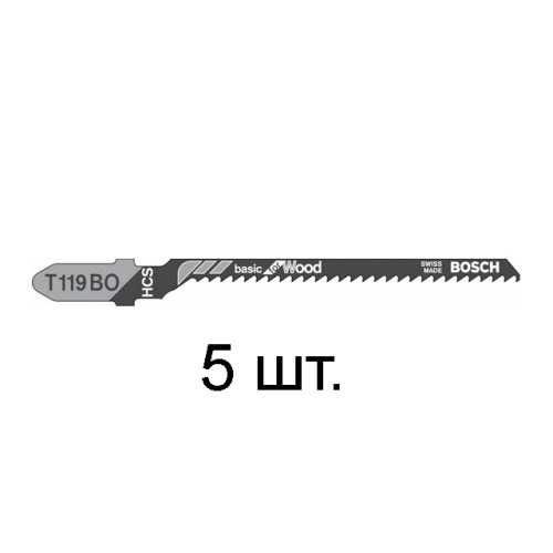Пилка лобз. по дереву T119BO (5 шт.) BOSCH
