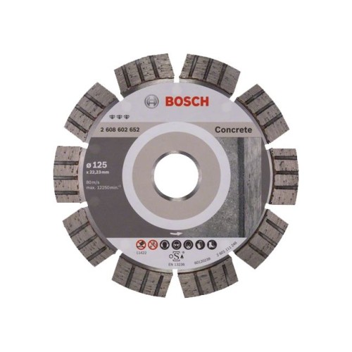 Алмазный круг 125х22 мм по бетону сегмент. Turbo BEST FOR CONCRETE BOSCH