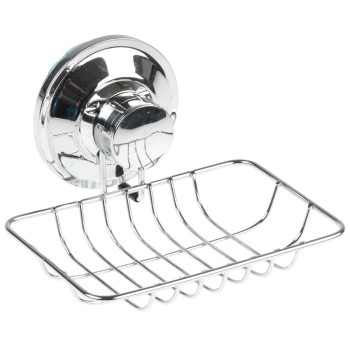 Мыльница настенная на вакуумной присоске, хром. сталь, FIX LOCK, PERFECTO LINEA