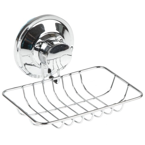 Мыльница настенная на вакуумной присоске, хром. сталь, FIX LOCK, PERFECTO LINEA