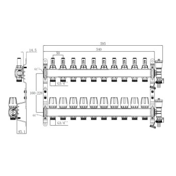 Коллекторная группа AVE136, 10 вых. AV Engineering
