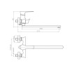 Смеситель для ванны (Lt) D35, серия JAR AV Engineering