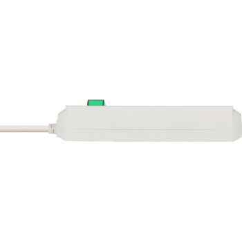 Удлинитель 1.5м (3 роз., 3.3кВт, с/з, выкл., ПВС) белый Brennenstuhl Eco-Line