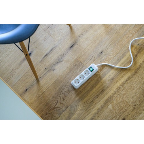 Удлинитель 1.5м (3 роз., 3.3кВт, с/з, выкл., ПВС) белый Brennenstuhl Eco-Line