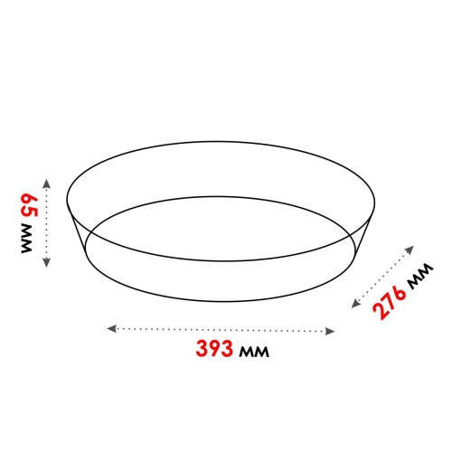 Форма из жаропрочного стекла, 4.0 л, овальная, 393х276х65 мм, PERFECTO LINEA
