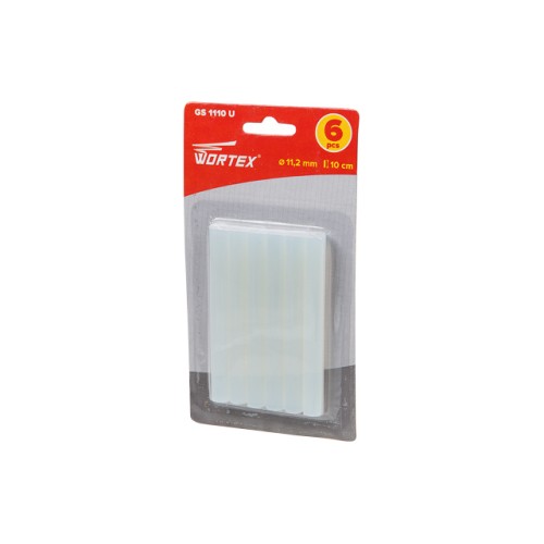 Клеевые стержни WORTEX GS1110 U (универс., 11.2х100 мм, 6 шт в блистере)