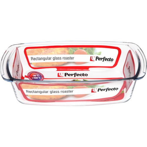 Форма из жаропрочного стекла, 1.8 л, прямоугольная, 270х140х72 мм, PERFECTO LINEA