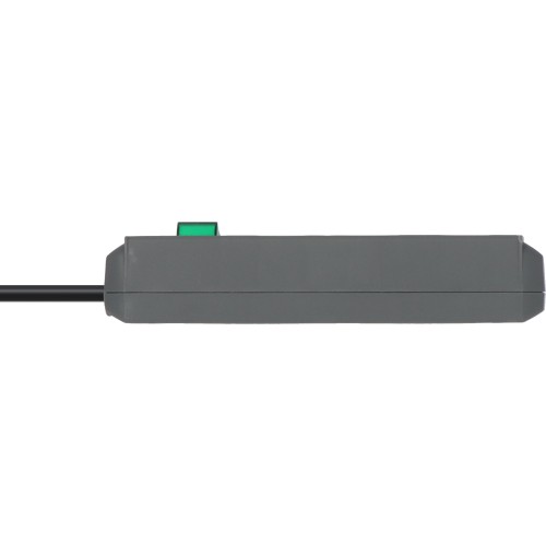 Удлинитель 1.5м (3 роз., 3.3кВт, с/з, выкл., ПВС) серебристо-серый Brennenstuhl Eco-Line