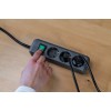 Удлинитель 1.5м (3 роз., 3.3кВт, с/з, выкл., ПВС) серебристо-серый Brennenstuhl Eco-Line