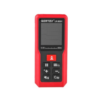 Дальномер лазерный WORTEX LR 8001 в кор., 0.05 - 80 м, +/- 2 мм/м