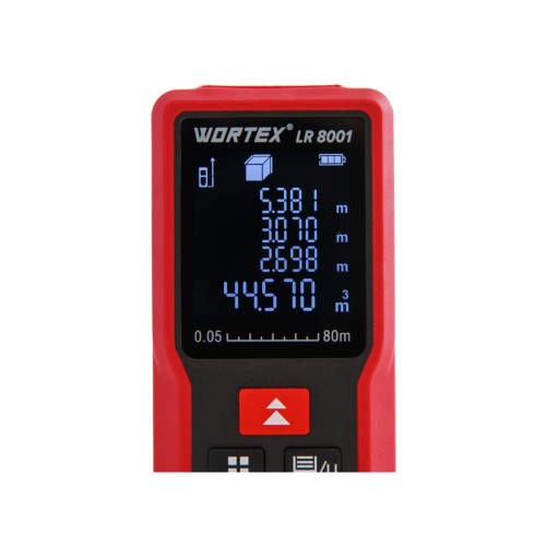 Дальномер лазерный WORTEX LR 8001 в кор., 0.05 - 80 м, +/- 2 мм/м