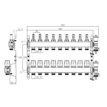 Коллекторная группа AVE136, 9 вых. AV Engineering
