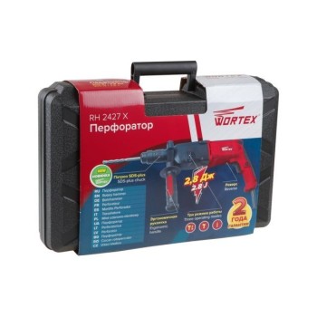 Перфоратор WORTEX RH 2427 X + (2 зубила, 3 сверла)