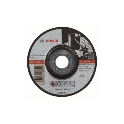 Круг обдирочный 125х6x22.2 мм для нерж. стали BOSCH