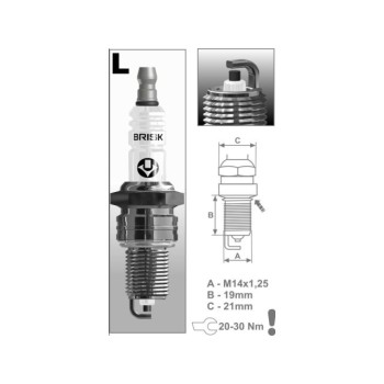 Свеча зажигания BRISK LR15YC в блистере (в одном блистере -4 свечи.)