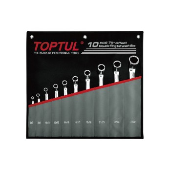 Набор ключей накидн. 6-27мм, 75° 10 шт. TOPTUL