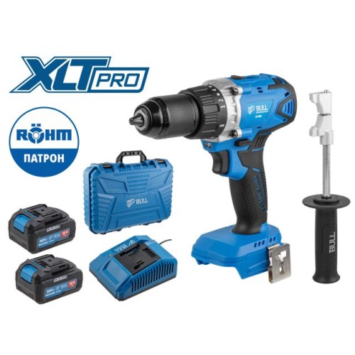 Аккум. дрель-шуруповерт BULL SR 1802 в чем. XLTpro БЕСЩЕТ., 18 В, 80 Н*м, 2*4 А*ч, БЗП 13 мм