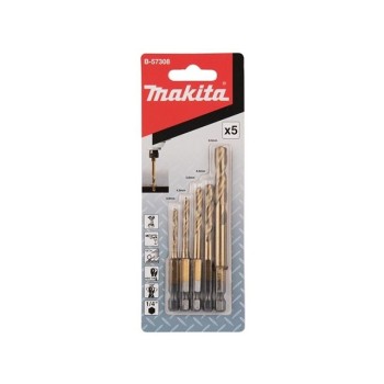 Набор сверл по металлу HSS-TiN, 5 шт. MAKITA