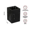 Стакан для зубных щеток MARBLE, черный, PERFECTO LINEA