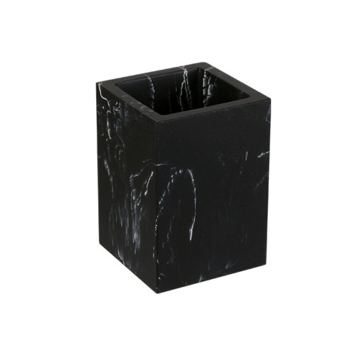 Стакан для зубных щеток MARBLE, черный, PERFECTO LINEA