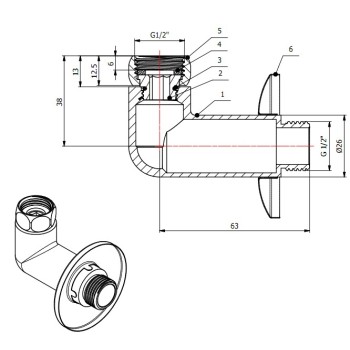 Американка угловая 1/2