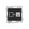 Розетка компьютерная 1xRJ45 (Cat5e, скрытая, без рамки) черная, RITA, MUTLUSAN