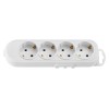 Розетка 4-ая переносная (с/з, 16А, 250В) белая, BYLECTRICA