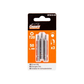 Насадка TORX T20 50мм  3шт GEPARD (GP3510-50)