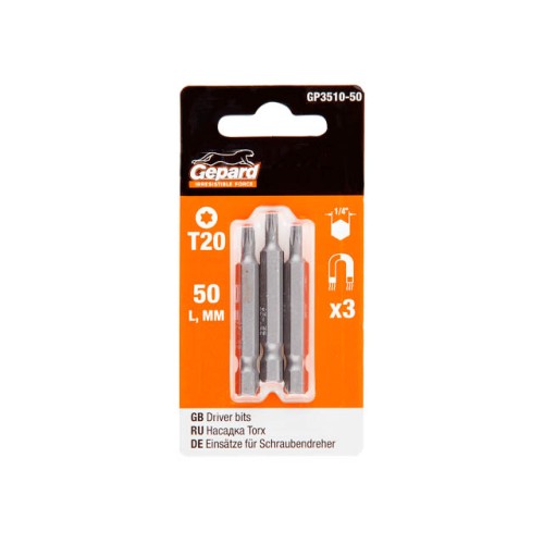 Насадка TORX T20 50мм  3шт GEPARD (GP3510-50)