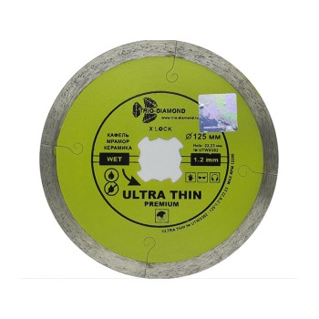 Алмазный круг 125х22 мм по керамике сплошн.ультратонкий Ultra Thin Premium  X-Lock TRIO-DIAMOND