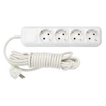 Удлинитель бытовой 5м (4 роз., 3.7кВт, с/з, ПВС 3х1,5) BYLECTRICA
