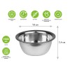 Миска для взбивания из нерж.стали, диам.18см, STARCOOK, PERFECTO LINEA